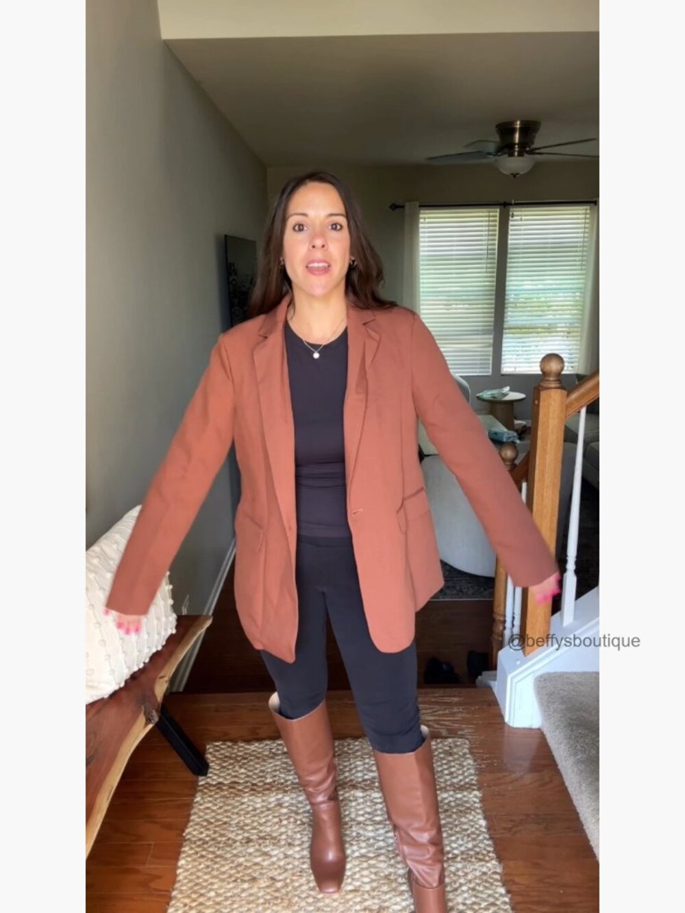 Oversized Long Sleeve Lapel Button Blazer Suit Jacket Work Office - Picture 5 of 7
